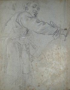 Study of a draped male figure by Annibale Carracci